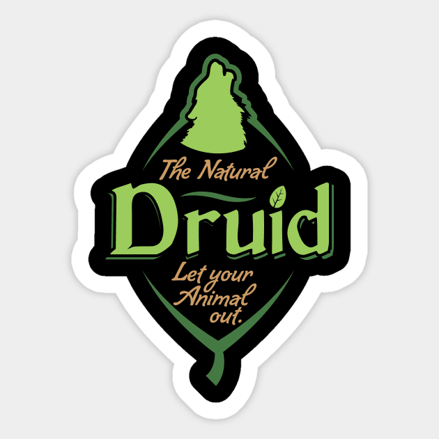 Dungeons & Dragons Druid Class Sticker by Natural 20 Shirts